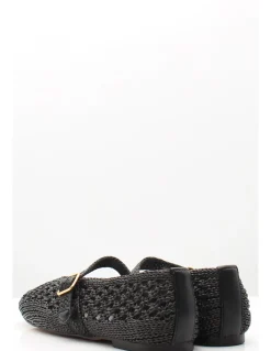Sale inuovo Ballerines Femme Tissé Noir