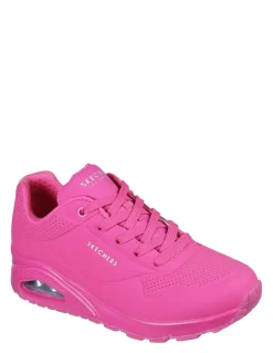 Hot skechers Basket de ville Femme uno - night shades Rose