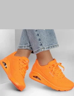 Outlet skechers Basket de ville Femme uno - night shades Orange