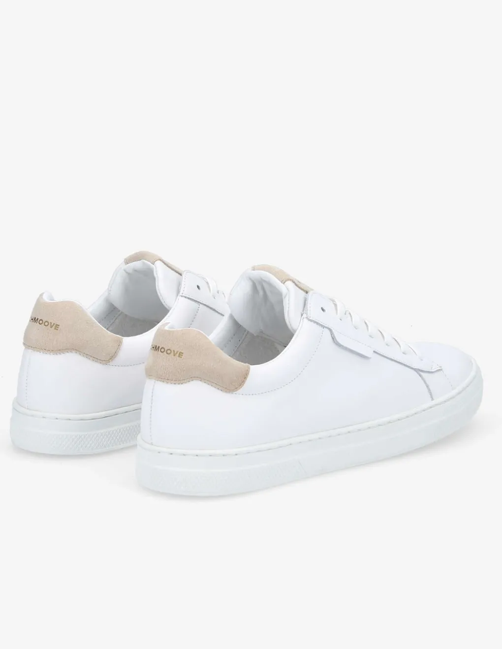 Best schmoove Baskets basses homme spark clay m en cuir blanc avec détails beige