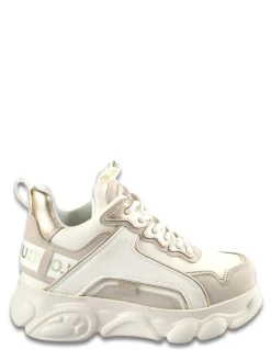 Discount buffalo Baskets compensées femme cld chai - vegan nubuck/nappa crème/rose gold