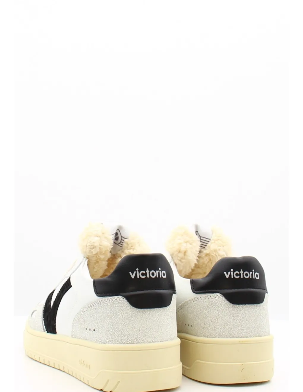 Hot victoria Baskets de Ville Femme 1257124 Negro Blanc/Gris