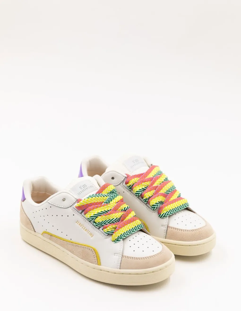 Discount 0-105 Baskets de ville Femme Avril Fresh Cuir Blanc