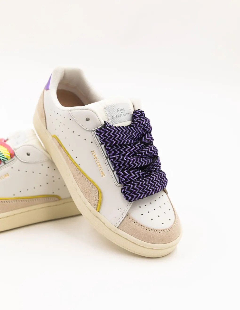 Discount 0-105 Baskets de ville Femme Avril Fresh Cuir Blanc
