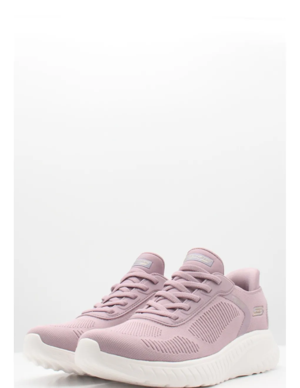 Discount skechers Baskets de Ville Femme Bobs Squad Chaos Mauve