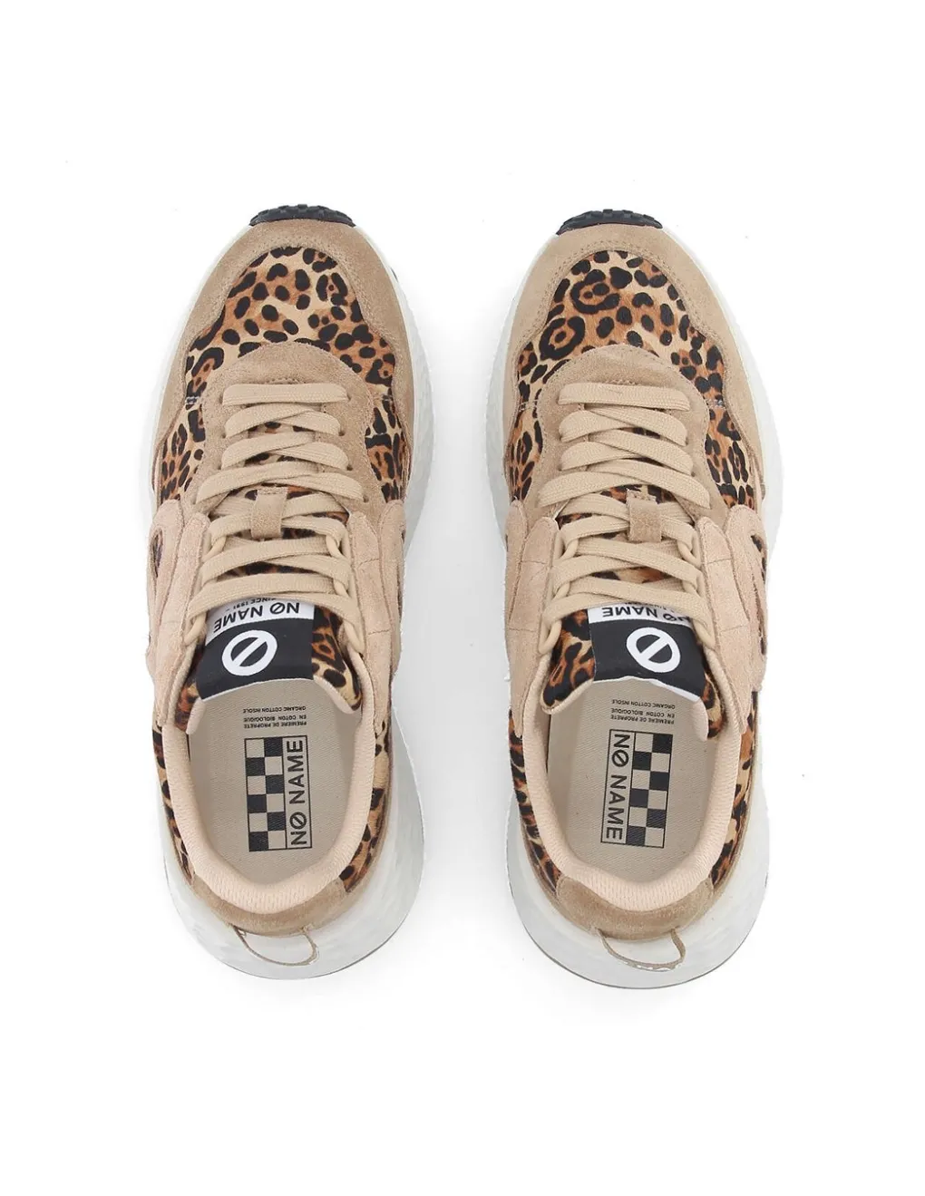 Outlet no name Baskets de ville femme carter jogger beige/léopard