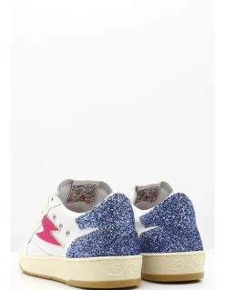 semerdjian Baskets de Ville Femme Dany Blanc/Bleu/Fuschia