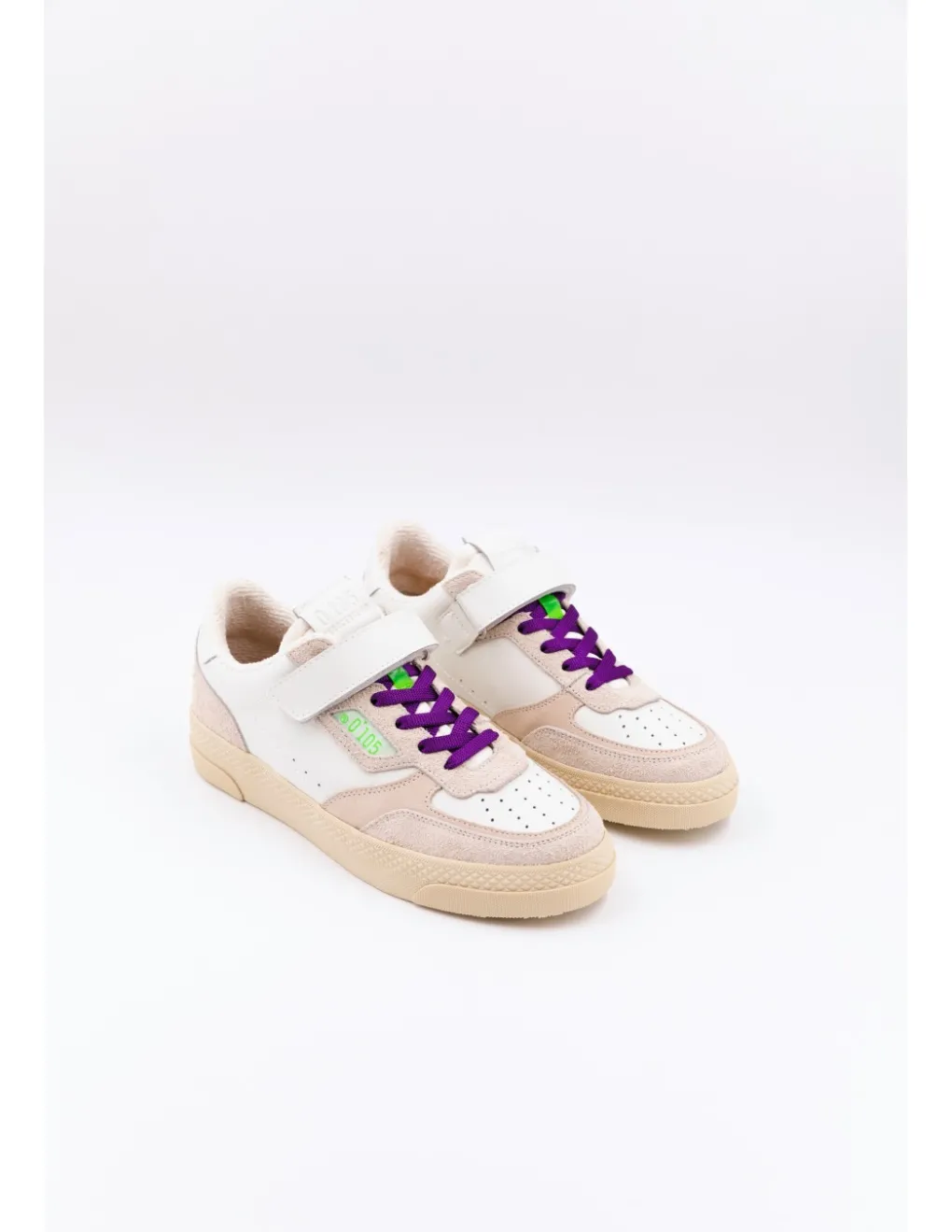 Hot 0-105 Baskets de ville femme hazel legacy cuir blanc blanc/rose/violet
