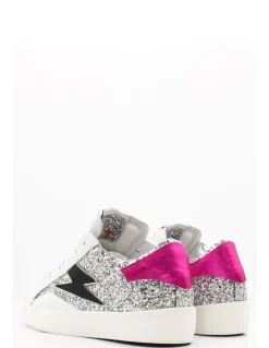 Hot semerdjian Baskets de Ville Femme larry blanc argent fuchsia