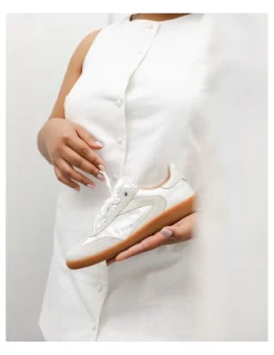 Hot 0-105 Baskets de Ville Femme Nova White Satin