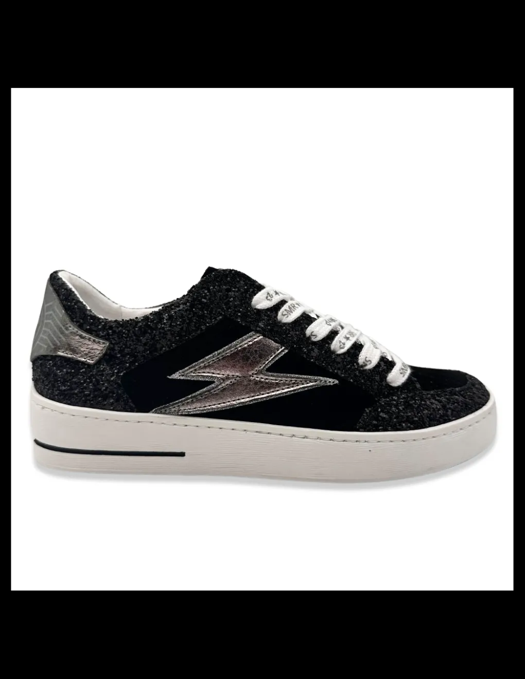 Discount semerdjian Baskets de Ville Femme Noubar Noir/ Argenté