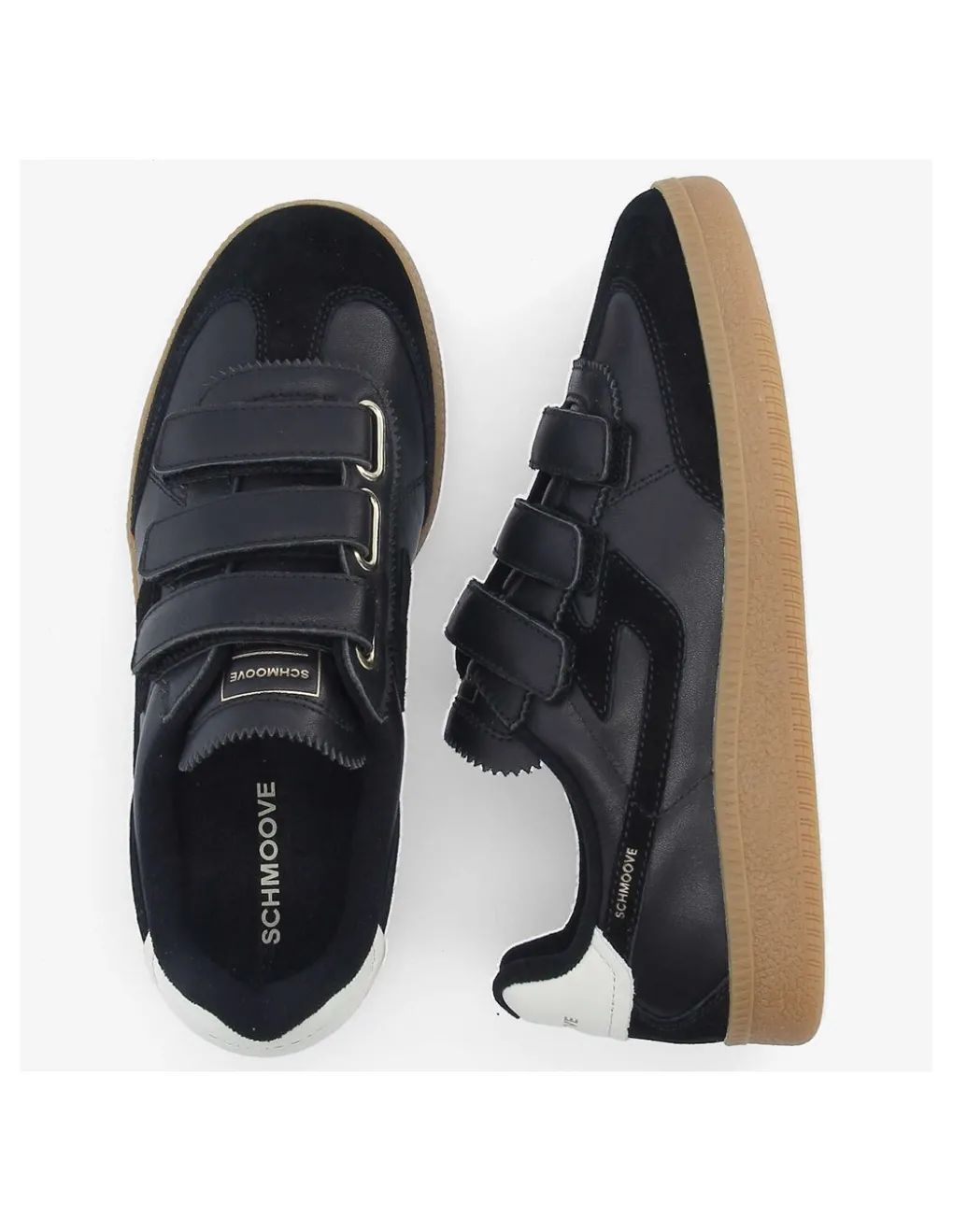 Discount schmoove Baskets de ville femme sheffield straps cuir black