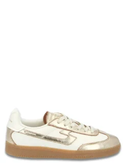 Hot schmoove Baskets de ville femme Sheffield Jogger W Cuir Blanc/Doré