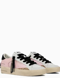 Discount crime london Baskets de Ville Femme sk8 deluxe Pink Gold Black