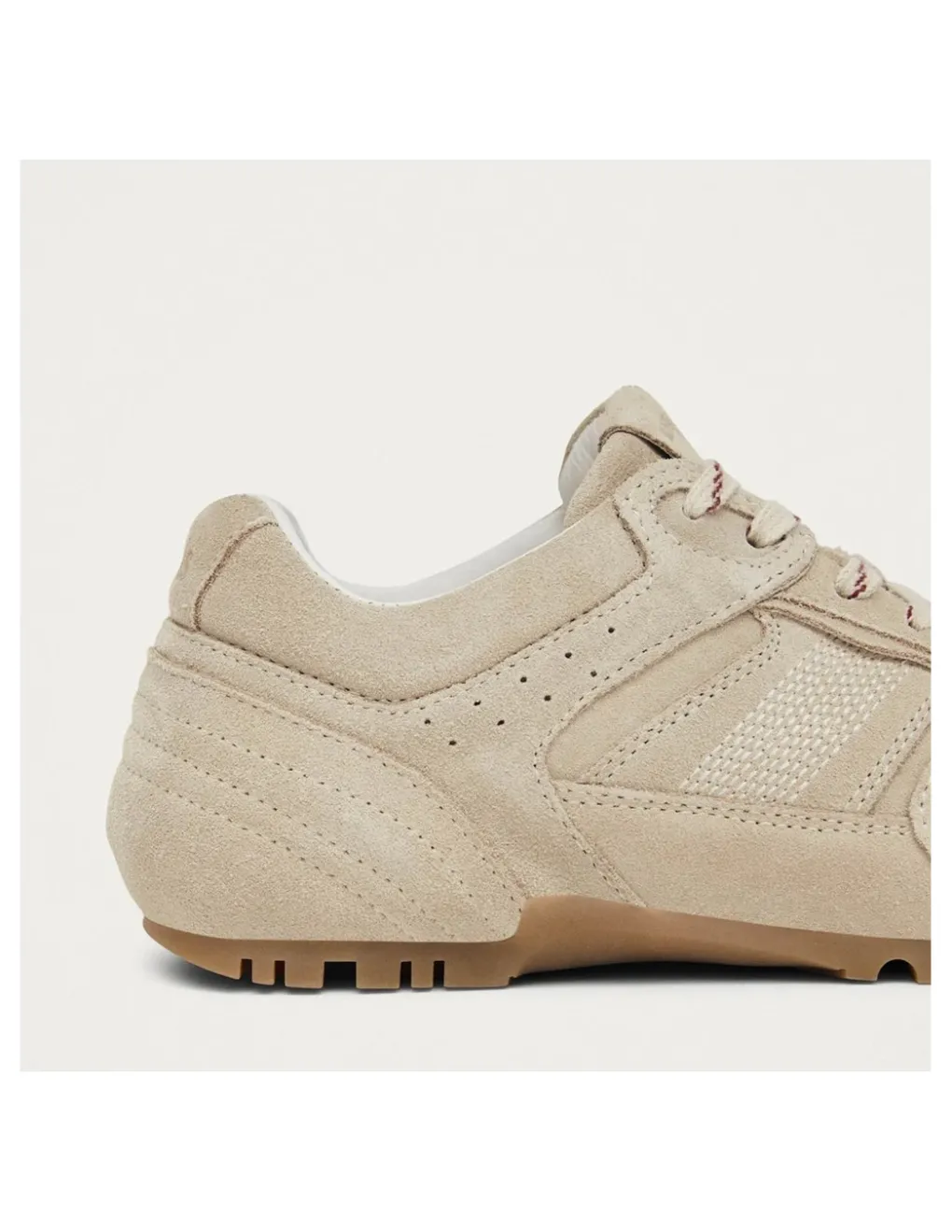 Outlet alohas Baskets de Ville Femme tb.56 suede cream leather