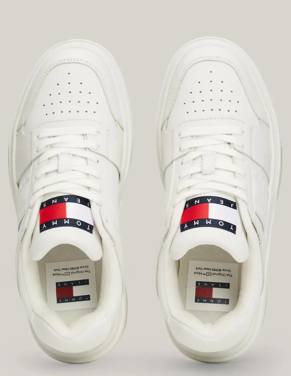 New tommy hilfiger Baskets de ville Femme The Brooklyn Cuir Blanc