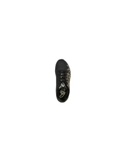Discount skechers Baskets de ville Femme uno-metallic love black gold