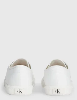 Hot calvin klein Baskets de ville homme ess vulcanized low toile blanc