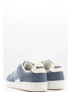 New redskins Baskets de ville homme glamour Bleu Denim/Blanc