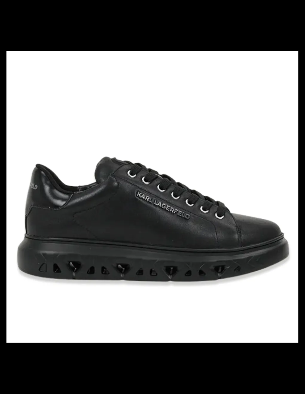 Discount karl lagerfeld Baskets De Ville Homme Kapri Kite Lo Lace Cuir Noir