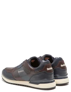 New redskins Baskets de Ville Homme Obvious 2 Cuir Marron/Bleu Marine