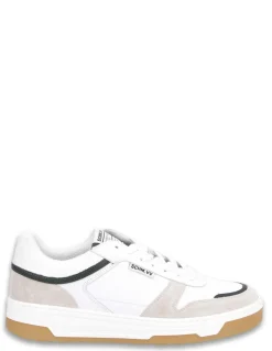 schmoove Baskets de ville homme smatch sneaker cuir blanc/gris/vert foncé