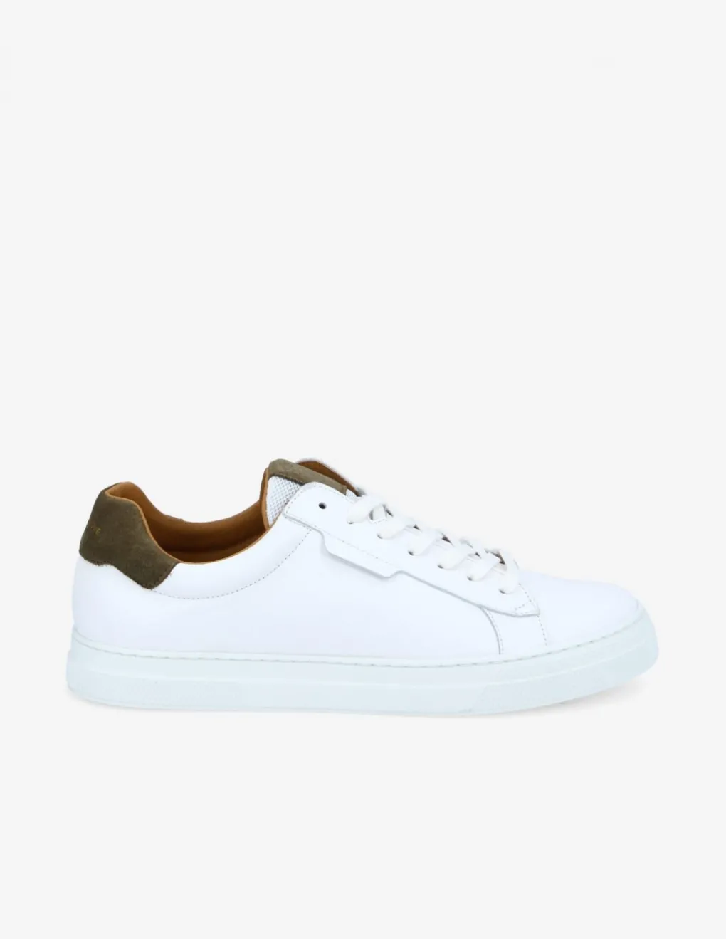 New schmoove baskets de ville homme spark clay cuir blanc/marron