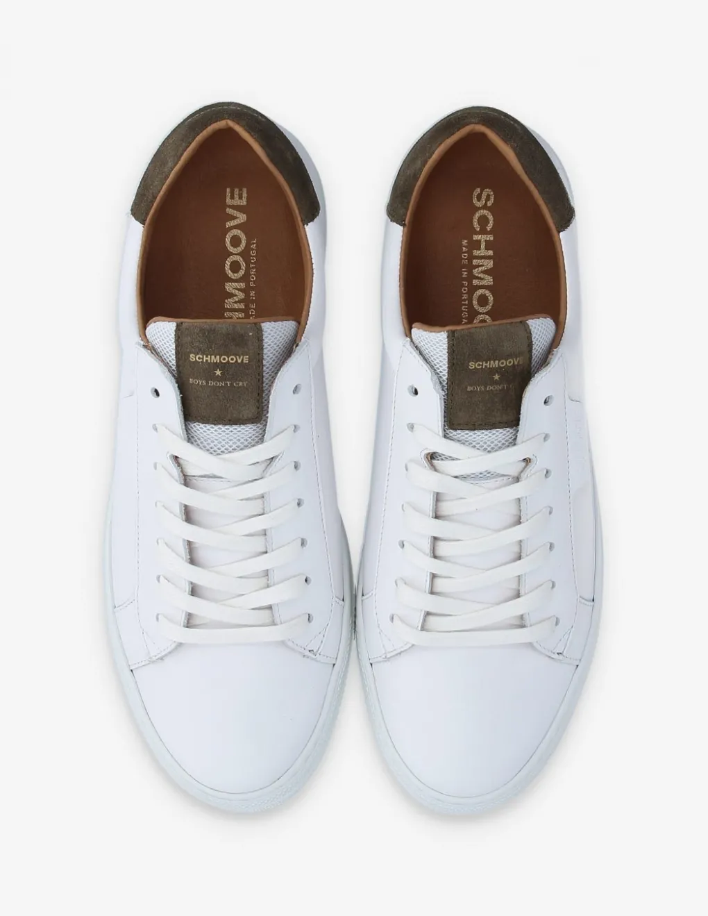 New schmoove baskets de ville homme spark clay cuir blanc/marron