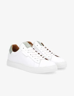 schmoove Baskets de ville homme spark clay cuir blanc/gris