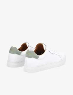 schmoove Baskets de ville homme spark clay cuir blanc/gris