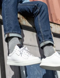 schmoove Baskets de ville Homme Spark Clay M Blanc Cuir