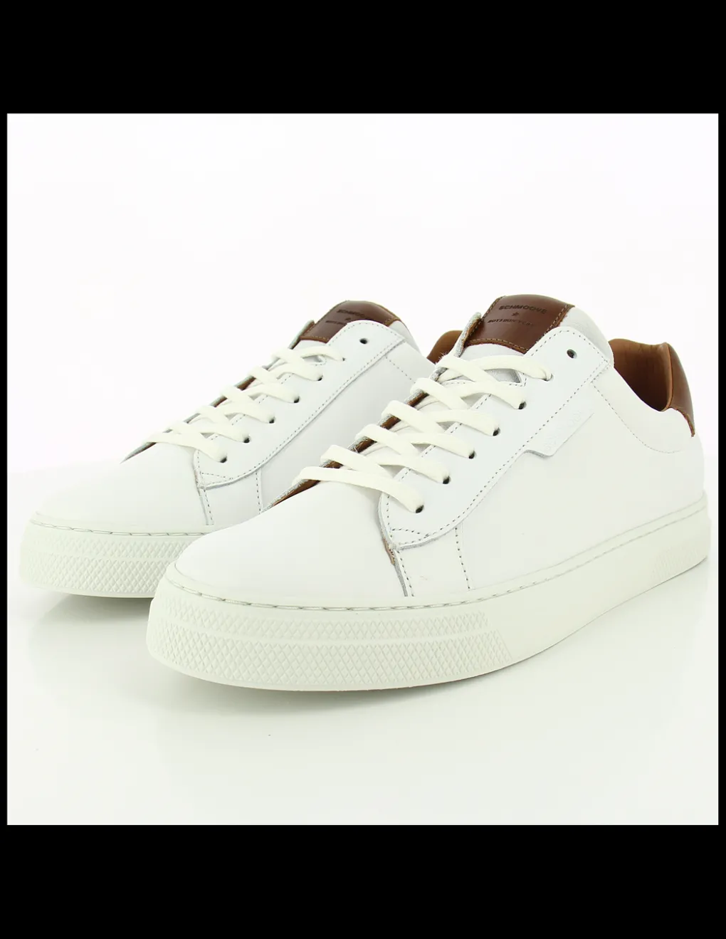Hot schmoove baskets de ville homme spark clay cuir blanc/marron