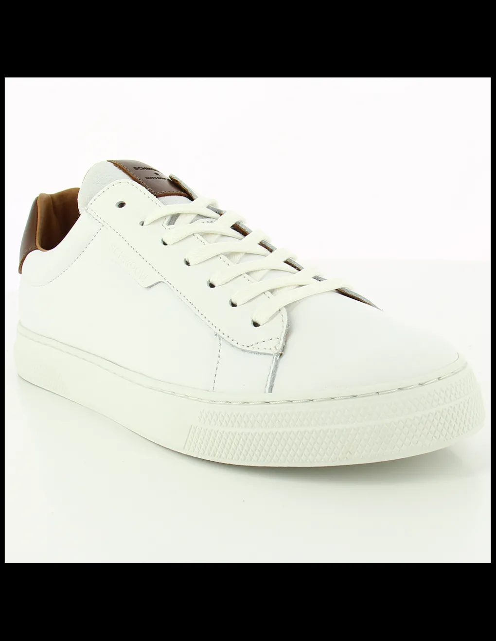 Hot schmoove baskets de ville homme spark clay cuir blanc/marron