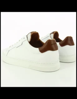 Hot schmoove baskets de ville homme spark clay cuir blanc/marron