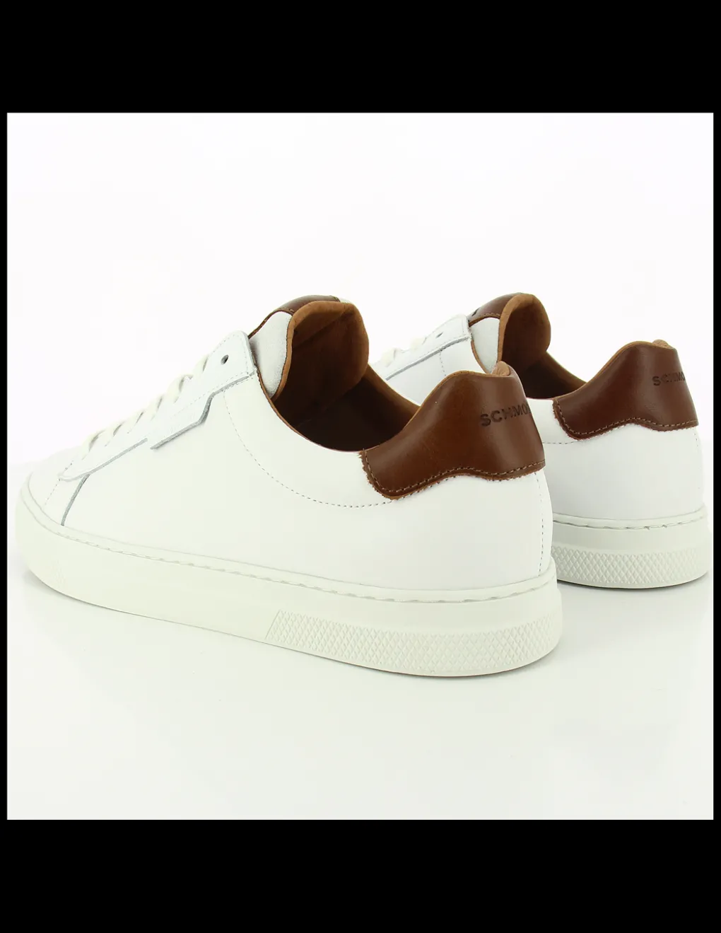 Hot schmoove baskets de ville homme spark clay cuir blanc/marron