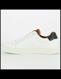 New schmoove baskets de ville homme spark clay cuir blanc/noir