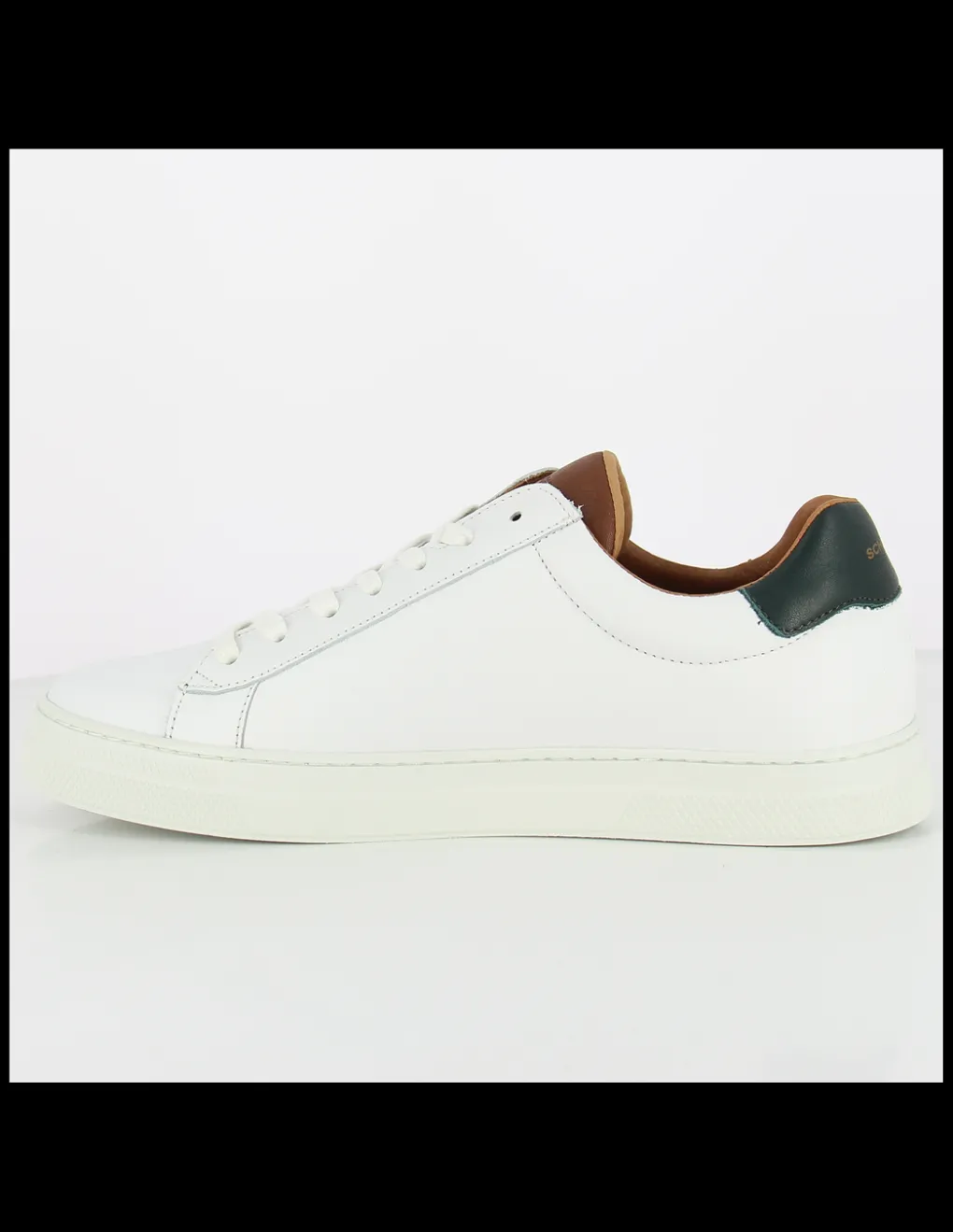 New schmoove baskets de ville homme spark clay cuir blanc/noir
