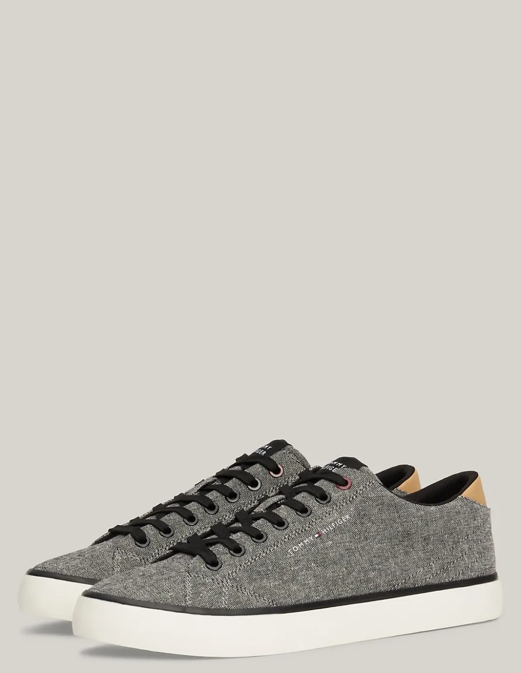 Clearance tommy hilfiger Baskets de ville Homme Th Hi Vulc Low Chambray Noir/Gris