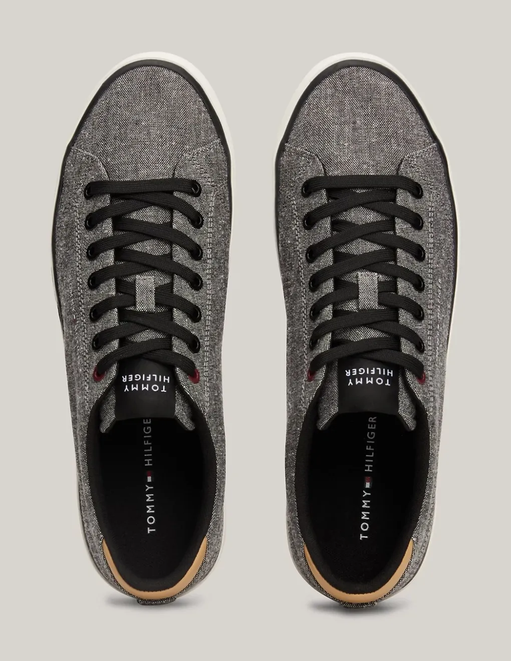 Clearance tommy hilfiger Baskets de ville Homme Th Hi Vulc Low Chambray Noir/Gris
