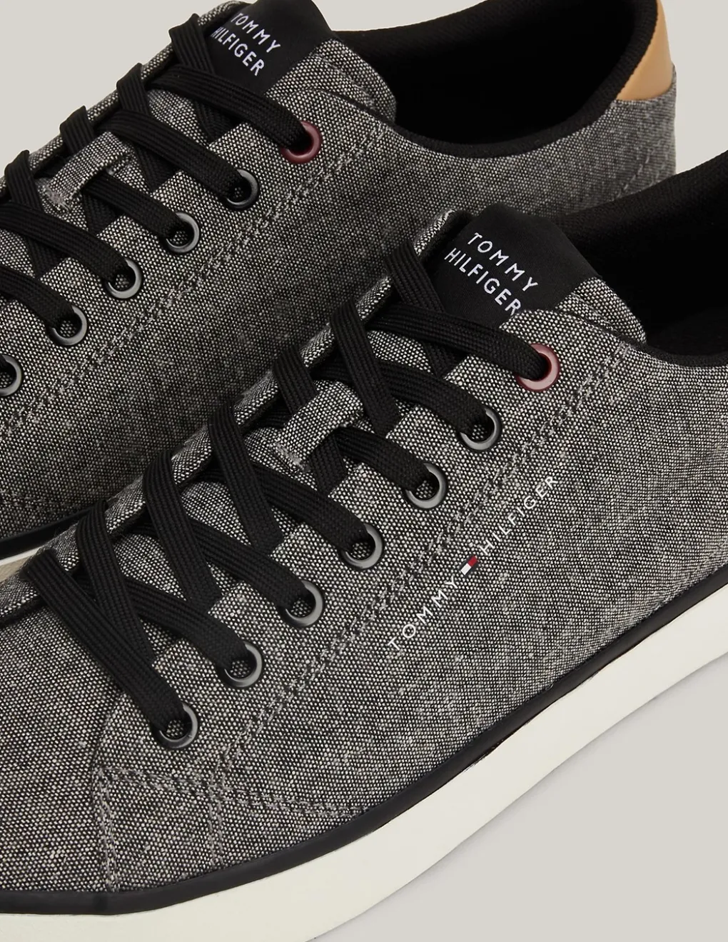 Clearance tommy hilfiger Baskets de ville Homme Th Hi Vulc Low Chambray Noir/Gris