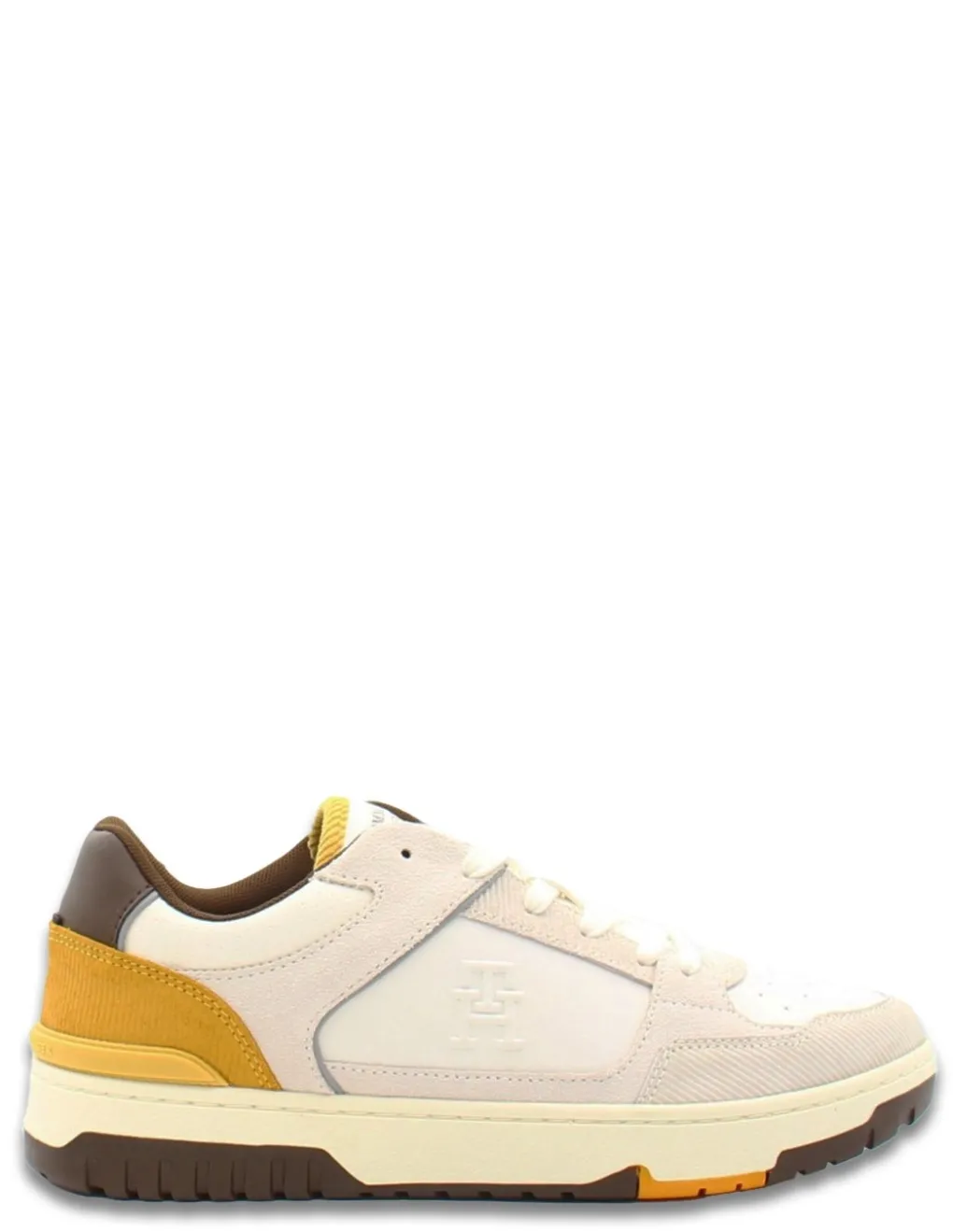 New tommy hilfiger Baskets de Ville Homme th basket street lth white cognac