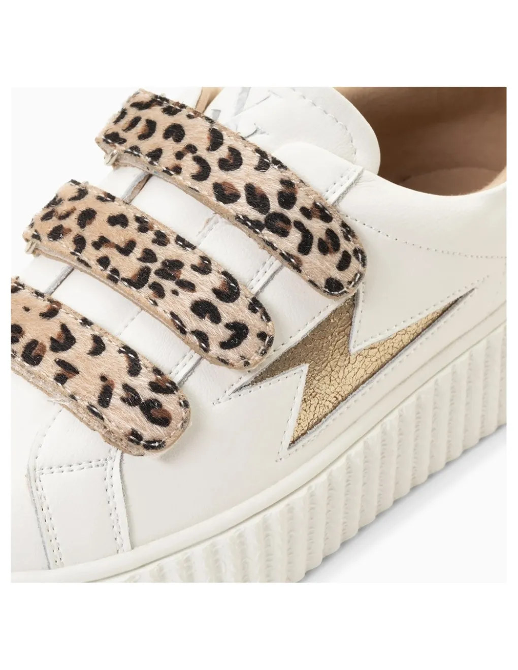 Clearance vanessa wu Baskets de Ville Maggie-Jane Blanche Détails Léopard