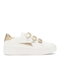 Outlet vanessa wu Baskets de Ville Marilou Blanches Détails Dorés