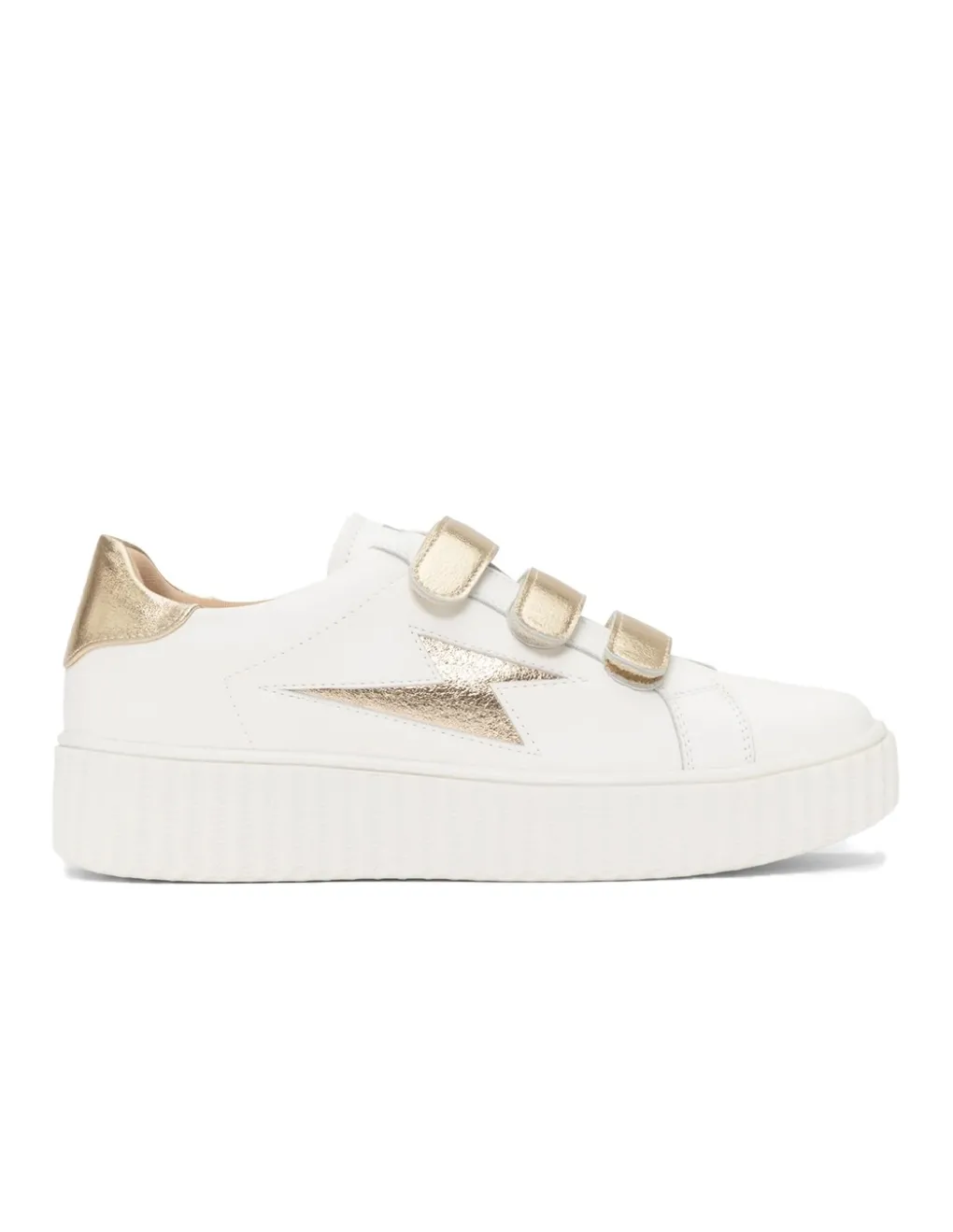 Outlet vanessa wu Baskets de Ville Marilou Blanches Détails Dorés