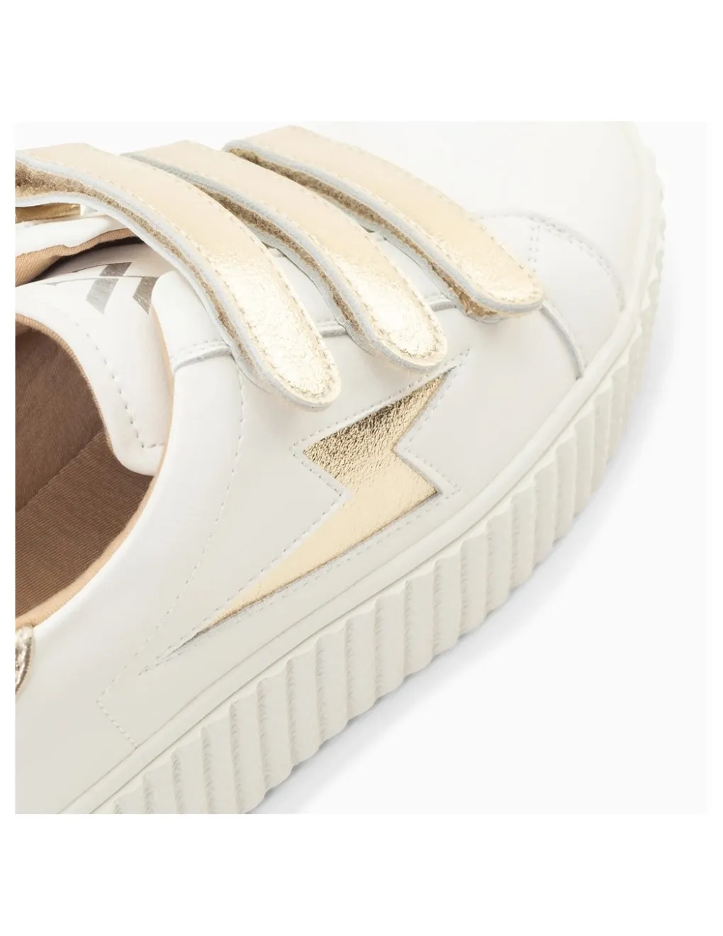 Outlet vanessa wu Baskets de Ville Marilou Blanches Détails Dorés