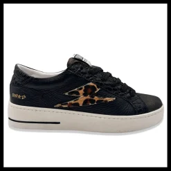 Online semerdjian Baskets de Ville Maya Noir Léopard cuir