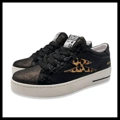 Online semerdjian Baskets de Ville Maya Noir Léopard cuir