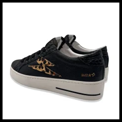 Online semerdjian Baskets de Ville Maya Noir Léopard cuir