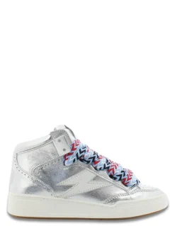 Discount semerdjian Baskets De Ville Montantes Femme Braga Argenté Cuir