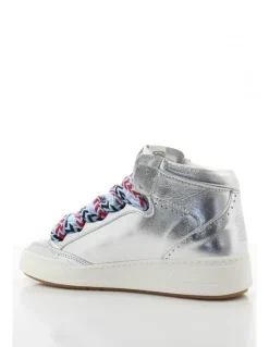 Discount semerdjian Baskets De Ville Montantes Femme Braga Argenté Cuir